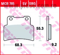 Set placute frana fata TRW MCB785 - Aprilia RS 125 Extrema - SL 750 - NA 850 Mana - Yamaha MT - MT-A 125 - YZF-R 125